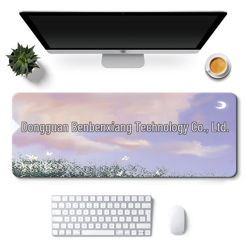 Extra Large Custom Girl's Cute Office Desk Mat - Non-Slip Landscape Style Mouse Pad