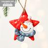 New Christmas Painted Resin Santa Claus Heart Pendant Retro Style Christmas Tree Imitation Ceramic Decoration navidad 2025