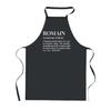 Kitchen Apron - Romain Definition - Black - Durable Cotton - Breton Print
