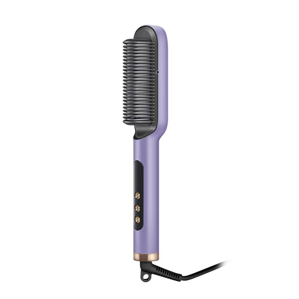 45W Ceramic LCD Display Straight Hair and Curly Hair Styles in One Step Electric Hair Straightener Brush Hairbrush Comb