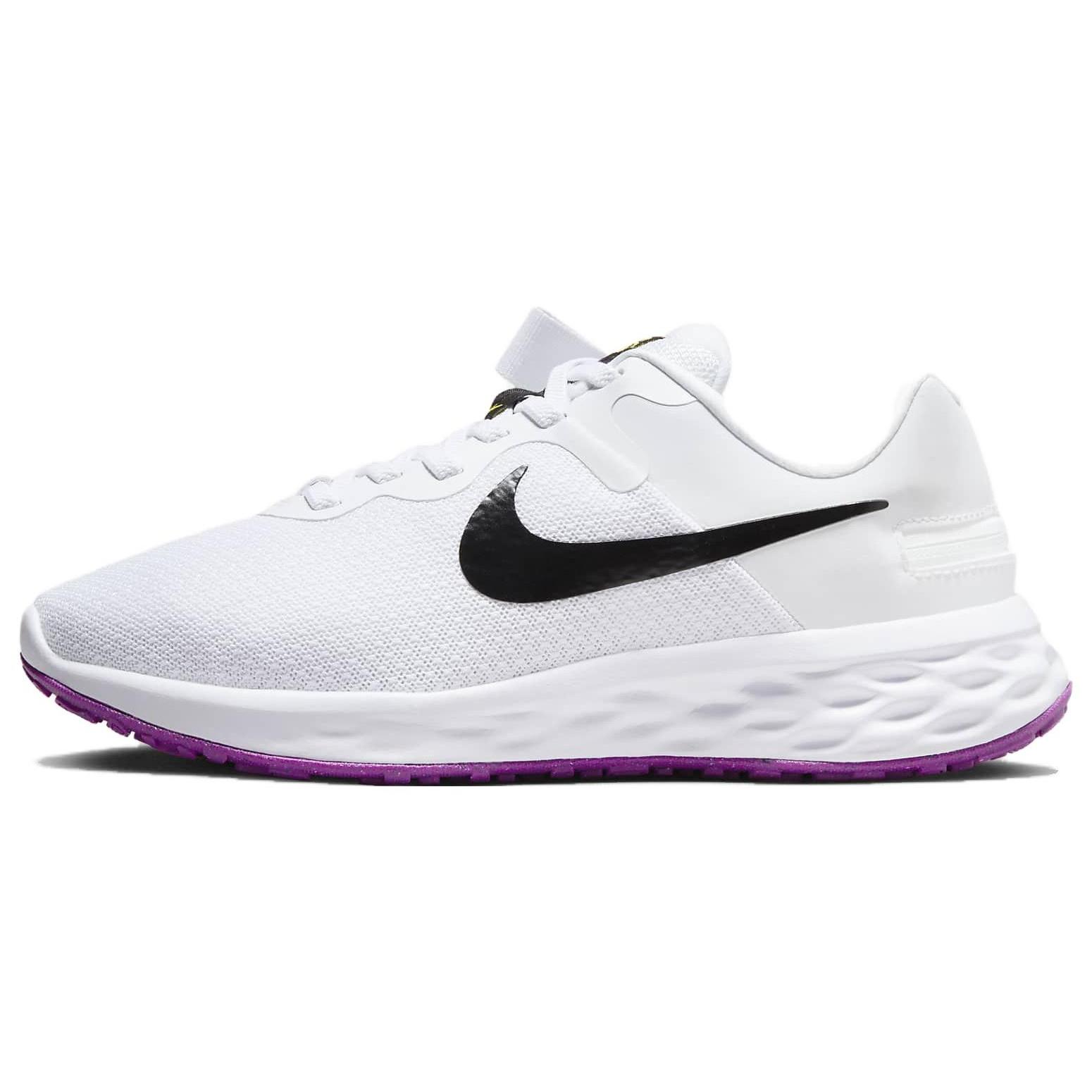 (WMNS) Nike Revolution 6 FlyEase Next Nature  White Black Purple  Women s DC8998-101 EU 44