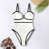 Maillot de bain une pièce tendance pour femme, Couleur, Design ajouré, Couvrant le ventre, Amincissant, Maillot de bain européen et américain.