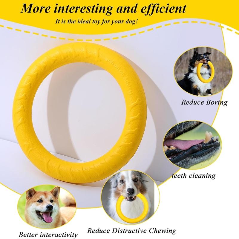 Dog Toys Pet Flying Discs Eva Dog Training Ring Puller Resistant Toys For Dogs Floating Puppy Bite Ring Toy Interactive