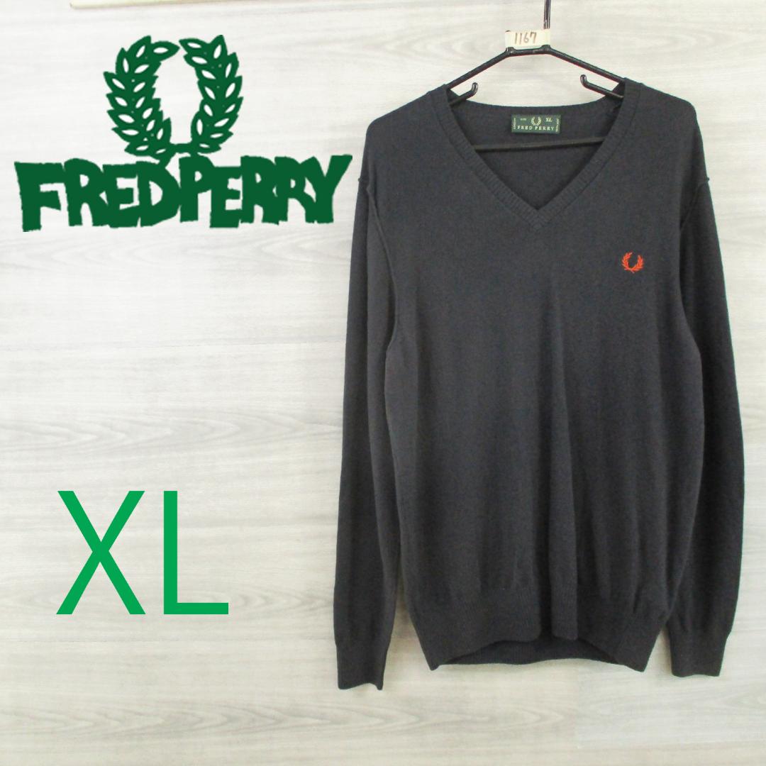 

[USED] FRED PERRY Made in Italy V-neck knit M1167c