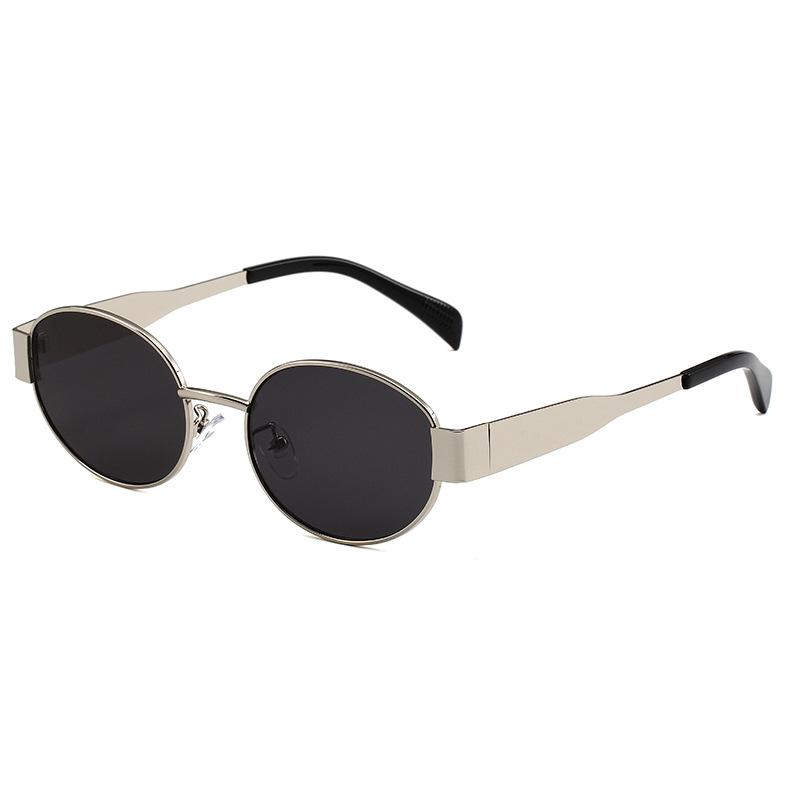 High Quality Men And Woman Small Round Metal Fashion Sunglasses  New Oval Sunglasses Womens Vintage  Sun Glasses