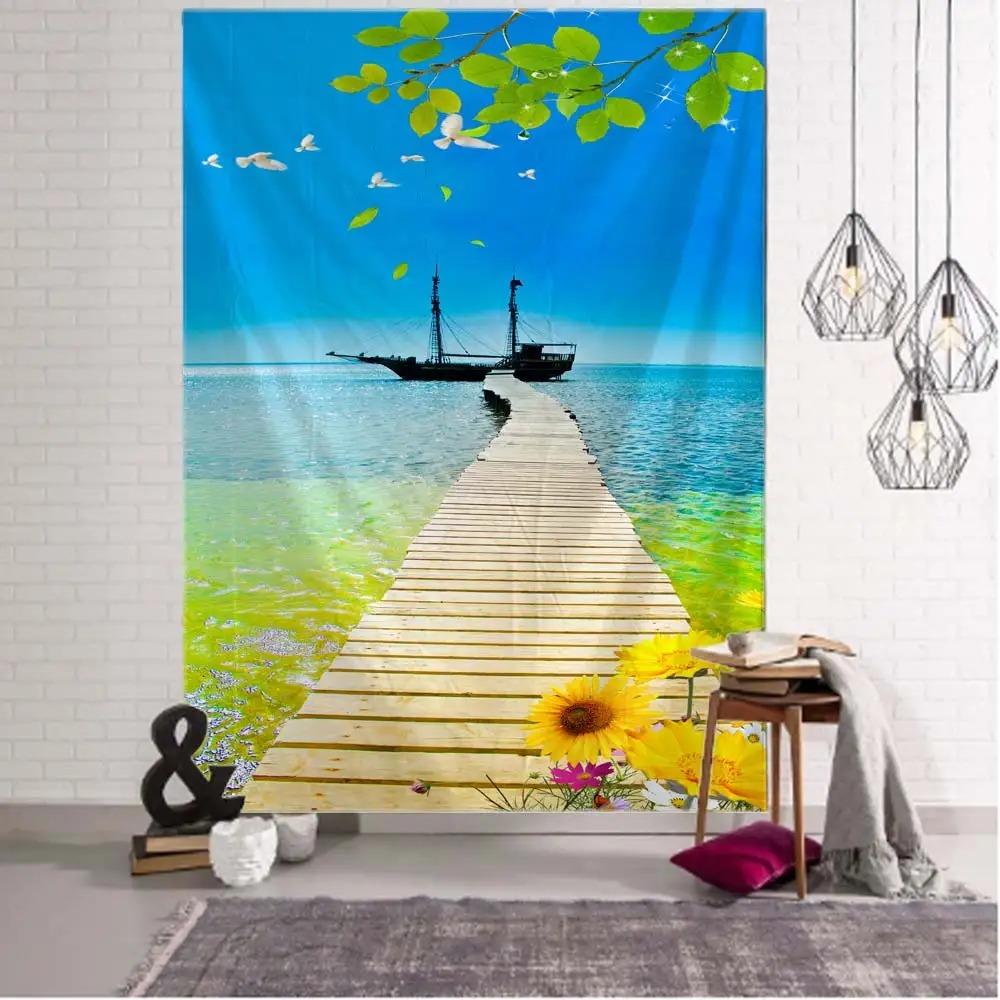 Fantasy Scenery Sunset Starry Sky Tapestry Office Living Room Tapestry Home Wall Decoration Tapestry