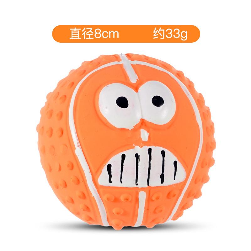 Squeaky Dog Ball Latex Rubber Dog Squeak Chew Toys Soft Bouncy Fetch Sports Balls for Medium Small Pets Interactive Play