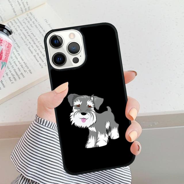 Cute Pet Dog Miniature Schnauzer phone Case For iPhone 17 Air 16 15 14 Plus apple 16 11 12 13 Pro Max coque