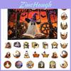 Halloween Ghost Countdown Calendar With 24 Acrylic Hanging Ornaments For Party Decor And Gift