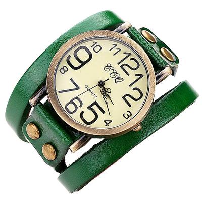 ZooooM Bracelet Watch Design Needle Dial Fake Watch Band Military Fashion Casual Stylish Analog (Vintage Green) ZM-BURETOKE-GR