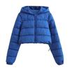 Womens Short Hooded Winter Puffer Jacket Multi-color Casual Warm Coat