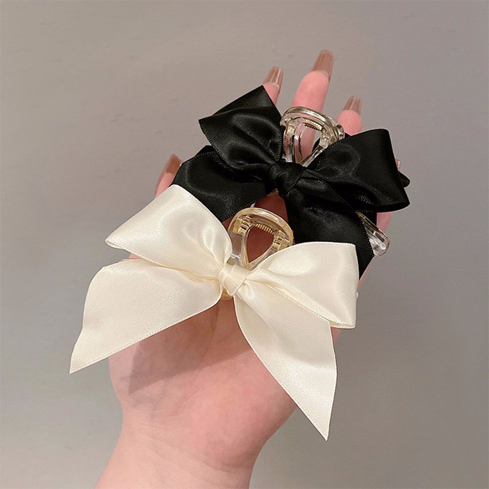 

Girls Ladies Women Bow Ribbon Lace Bow Korean Acrylic Hair Clips Hair Claws Barrette Hair Ornaments бежевый