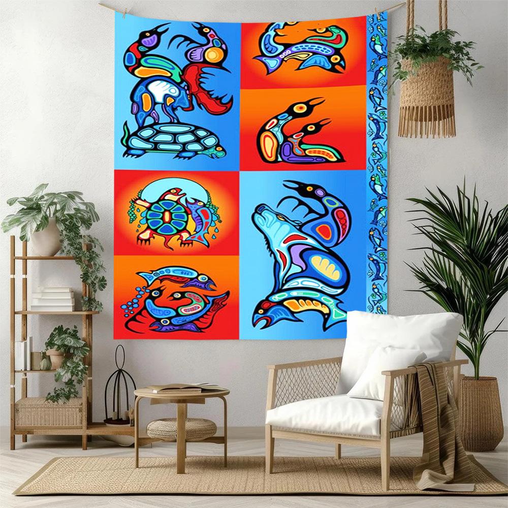 Fish Wall Decor Tapestry Art For Pet Memorial Birthdaywedding Party Backdrop Family Gift