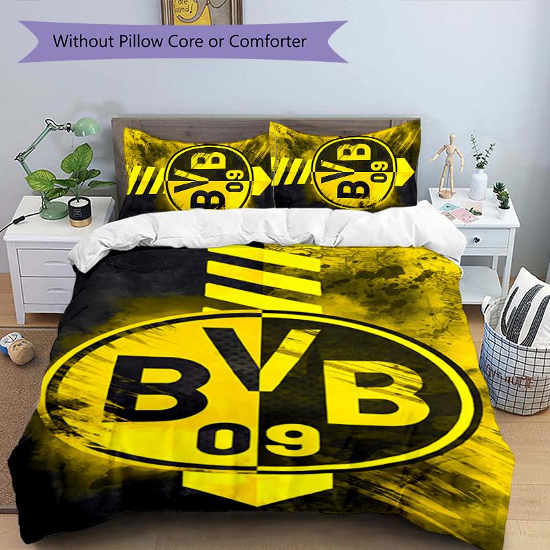 BvB 09 3pcs Bedding Set Duvet Cover Closure Includes 1 Duvet Cover & 2 Pillowcases for All Seasons Bedroom Home Dorm Decor