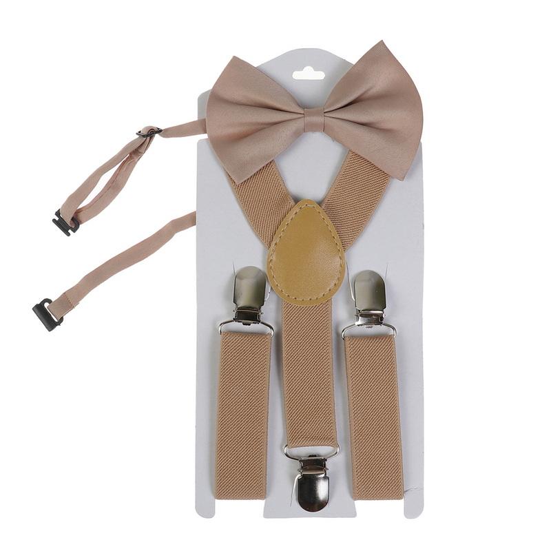 

Набір краваток-метеликів на дитячих брекетах, еластичні регульовані підтяжки 2,5 см, 60 см, Y-подібні застібки, офіційні класичні зав’язані метелики для хлопчиків і дівчаток 1-9 років 60cm дубильна кора