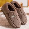 Order A Size Up Home Slippers Thick-soled Cartoon Male Cotton Slippers Female Indoor Cute Plush Couple Cotton Slippers