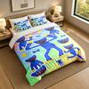3-Piece Bed Sheet Set with poppy playtime Design, 1 Flat Sheet and 2 Pillowcases for Bedroom