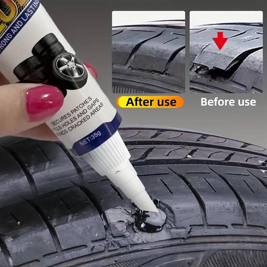 Car Tire Repair Rubber Crack Glue 35g Weather-Resistant Sealant Strong Adhesion Tire Plug Glue For Car Bike Motorcycle