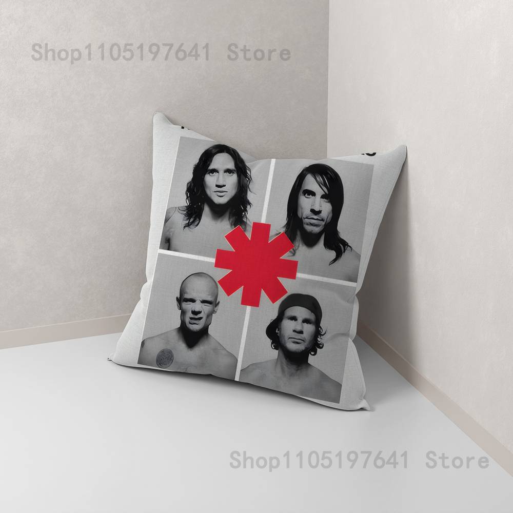 Chili Red RHCP Pillow Case For Sofa Decor Car Office Room Printing Cushion Cover Decorations and Protector