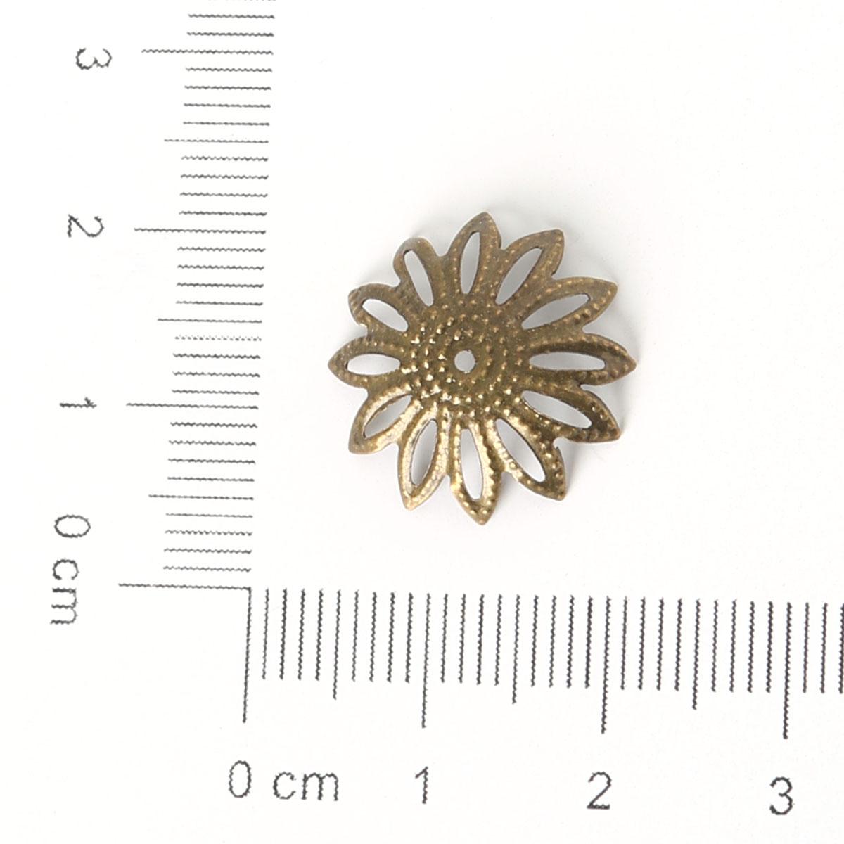 

Разноцветные металлические цветочные лепестки, проставки для бусинок, шапки, подвески, чашки из бисера для изготовления ювелирных изделий, ожерелья, поставки 3×17mm 100pcs