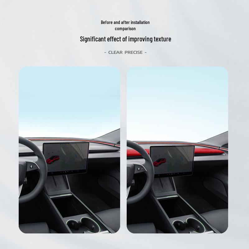 Tesla Model 3 Alcantara Suede Instrument Panel Trim for Interior Modification
