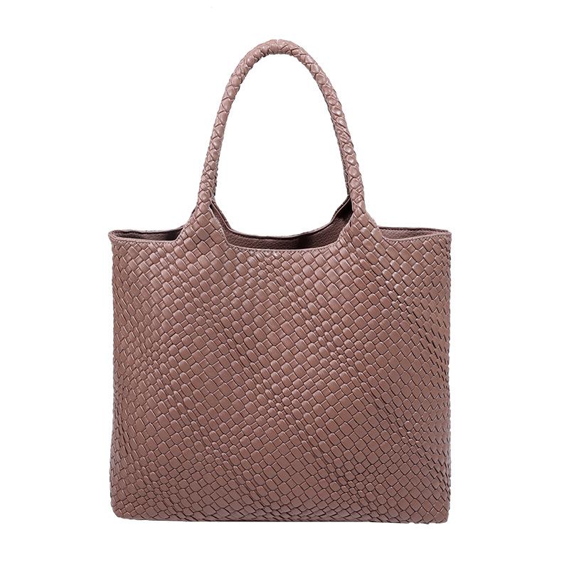 

Модная сумка Двусторонняя контрастная сумка ручной работы с текстурой Портативная Вместительная На плечо Женская сумка хаки