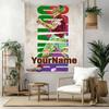 Cristiano Ronaldo Custom Your Name Wall Decor Tapestry Art For Pet Memorial Birthdaywedding Party Backdrop Family Gift