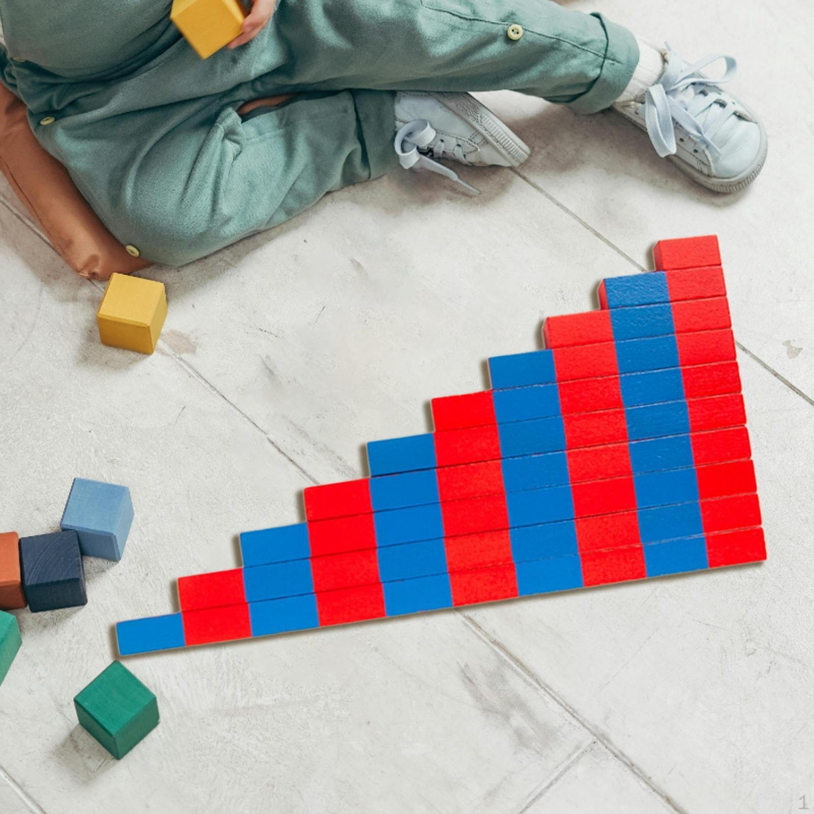 

Числовые палочки 10 ступеней Дошкольные занятия для раннего обучения Семейная математика Число для Red Blue