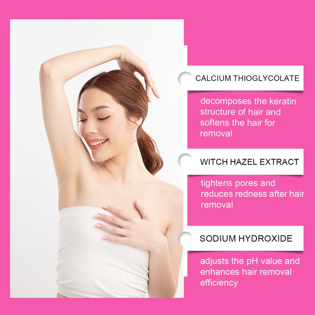 Milde Haarentfernungscreme, Und schnelle Haarentfernung, Nicht reizend, Haarentfernungscreme für glatte Haut