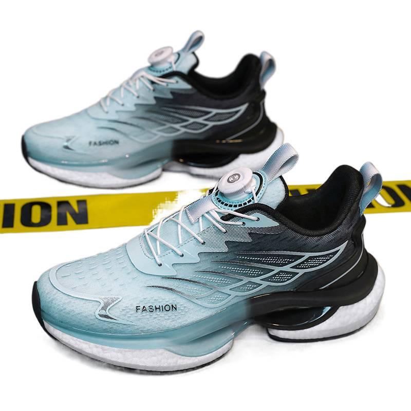 Rotating button winter cotton shoes student running shoes shock absorption casual running sneakers