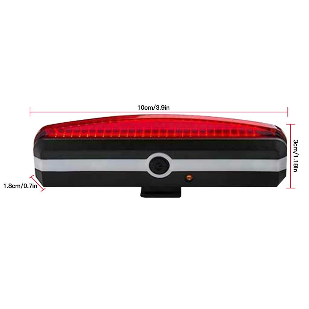 Waterproof LED Bike Tail Light Bicycle Rear Warning Lamp USB Rechargeable\