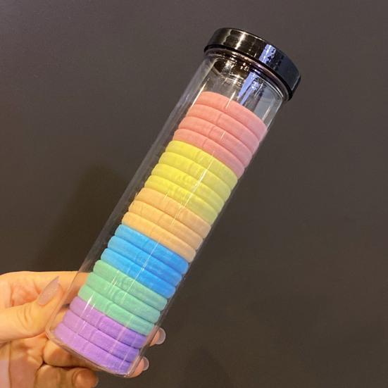 20Pcs Hair Band High Elasticity Anti-slip Super Soft Assorted Hair Accessories Solid Color Girls Hair Band Ponytail Holder for Daily Life