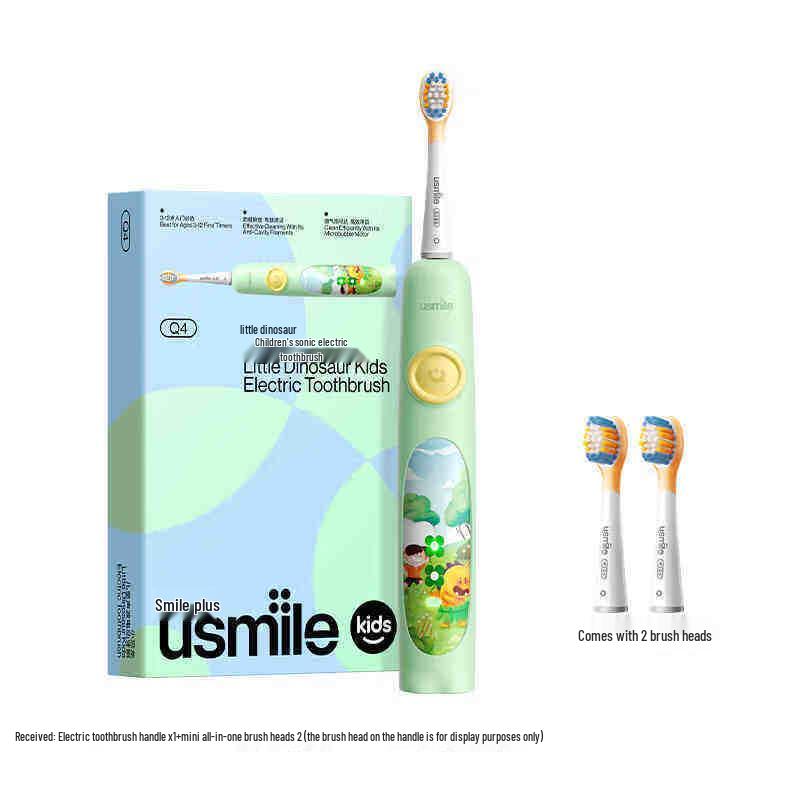 

usmile Q4 Green Dinosaur Kids Sonic Electric Toothbrush CN plug (adapter included)