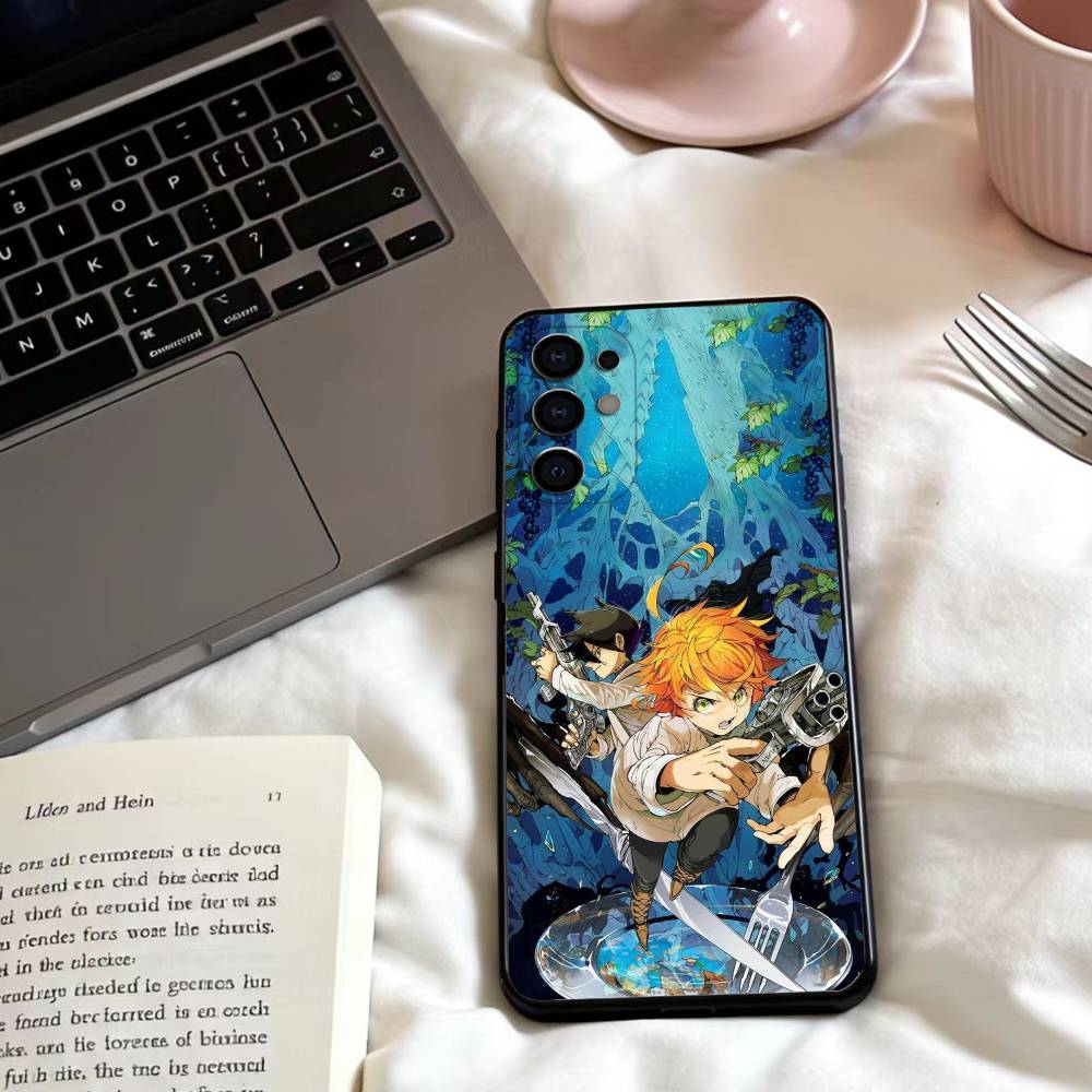 T-The Promised Neverland Anime Phone Case For Samsung S25,24,23,22,30,21,10,9,Ultra,Plus,Lite,FE,4,5 G Soft Black Case