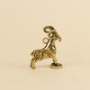 1PC Solid Brass Body Brass Animal Craft Flat Base Frame Feng Shui Decor  Study Table Decor