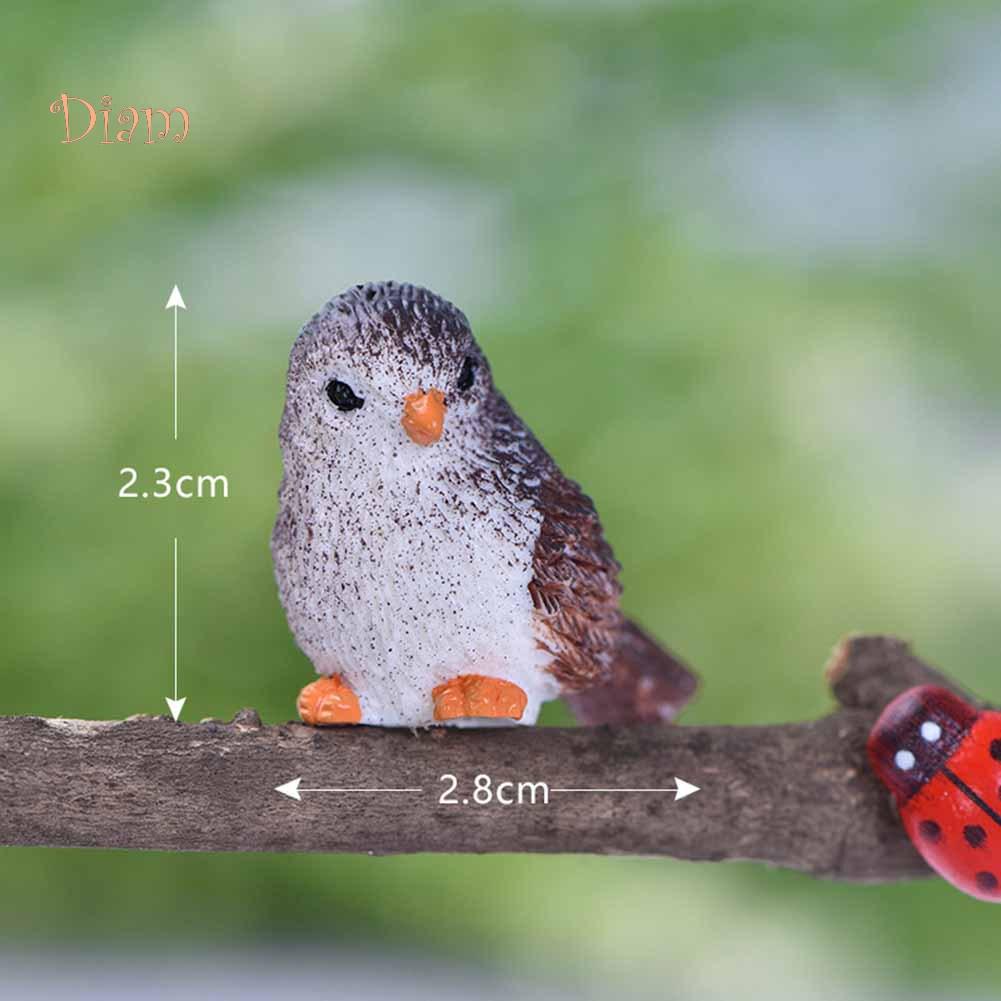TDStore Cute Simulation Bird Animal Mini Figurine Model DIY Landscape Garden Ornament