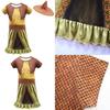 Vibrant Raya And The Last Dragon Girls Printed Short Sleeve Cosplay Fancy Dress Costume