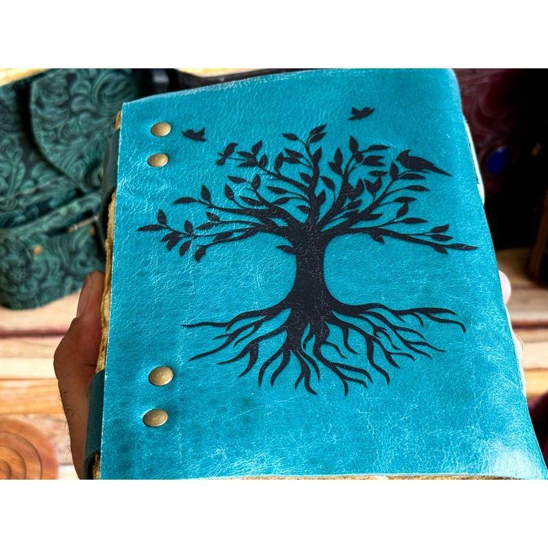 Jurnal din piele Arborele Vieții - Caiete din piele naturală pentru femei - Jurnal frumos pentru caiet de schițe, carte de călătorie, carte de vrăji goală