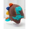 Winter children's hat cute cartoon dinosaur plush hat thickened windproof warm hat baby ear hat pullover hat