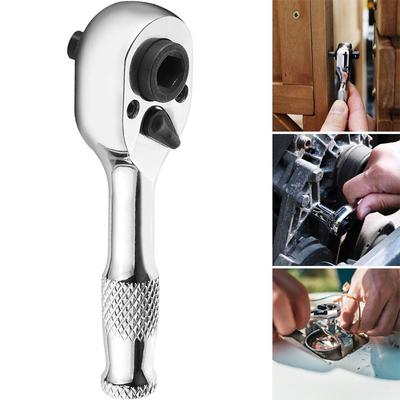 Neuer Multifunktions-Doppelkopfschlüssel 72 Zähne 1/4 Zoll Schlüssel Mini-Ratsche Haushalt Heimwerker