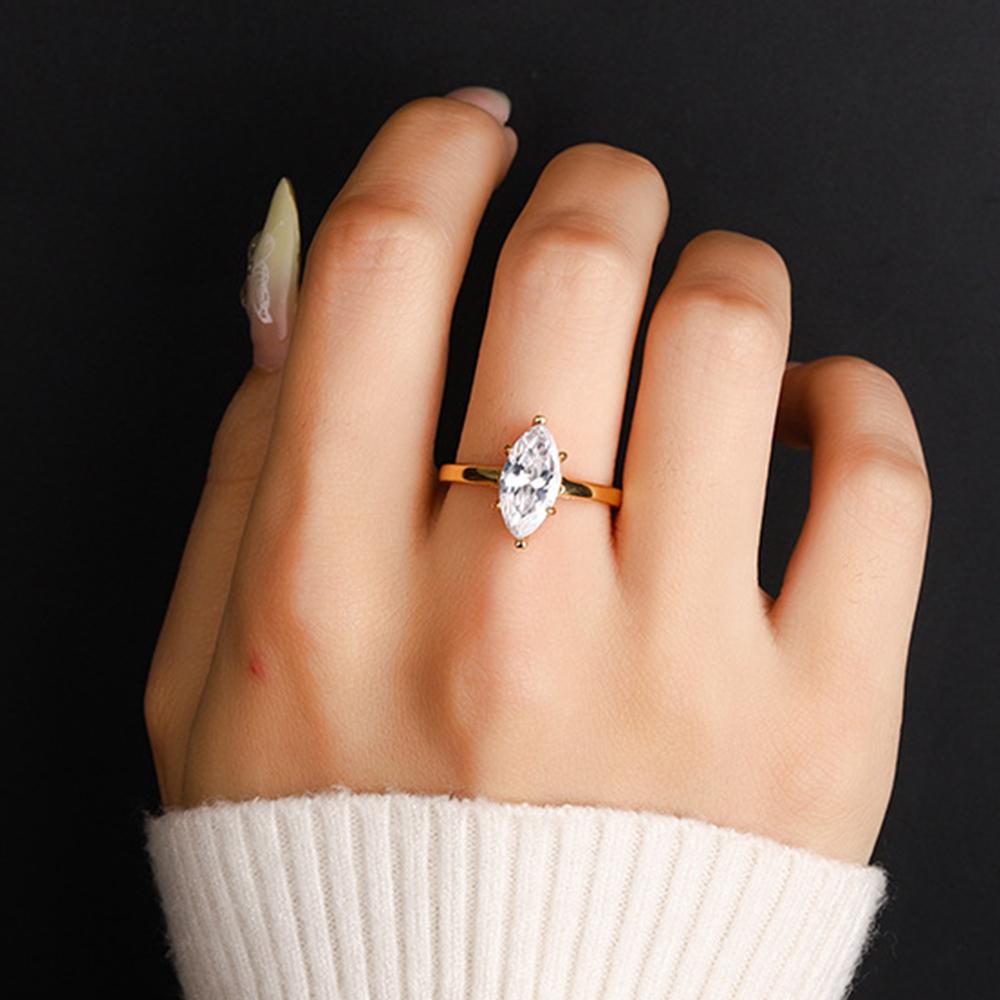 1/2/3Carat Marquise Cut Moissanite Engagement Ring for Women   CopperHalo Diamond Wedding Bands Promise Ring Jewelry