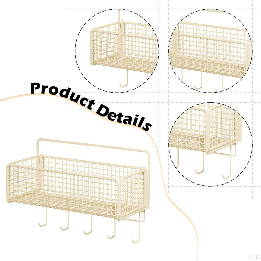 Spice Rack Organizer Hanging Kitchen Basket Lightweight Wall Mount Wire Storage for Office