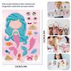 6/12/24 Sheets Little Mermaid DIY Puzzle Stickers Funny Make A Face Assemble Sticker Kids Birthday Party Favors Pinata Filler