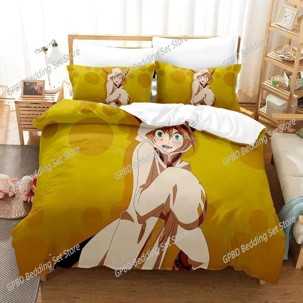 New Personality 3D Printed Anime Blazblue Bedding Set Cartoons Three-piece Set Adult Kid Bedroom Duvet Cover Sets Home Textiles