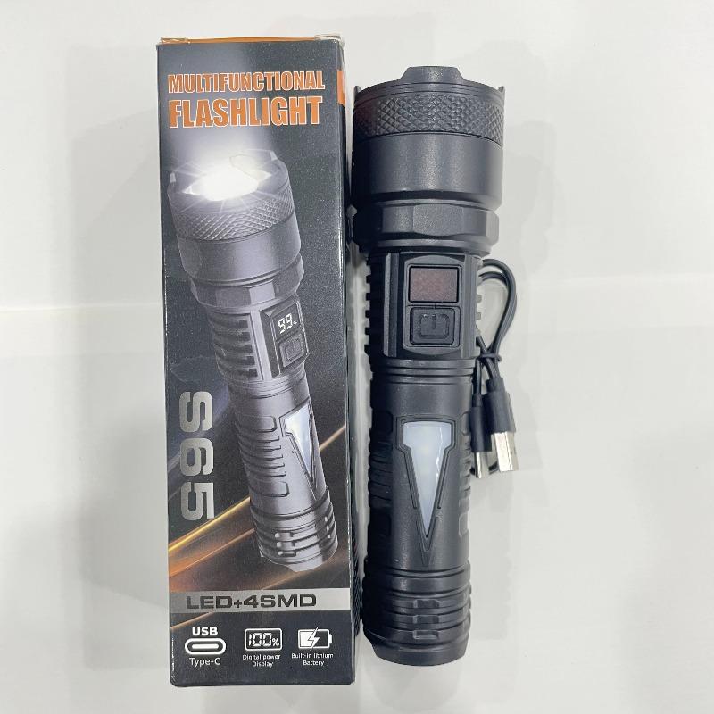 1500W Super Portable Rechargeable Led Lamp Built-in Battery Waterproof High Power Led Flashlight White Laser Outdoor Torch Light