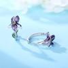 Serie Fiori Viola Gioielli per Orecchini Versatili Cerchi per Donne Gioielli Fini Regali per Feste di Compleanno
