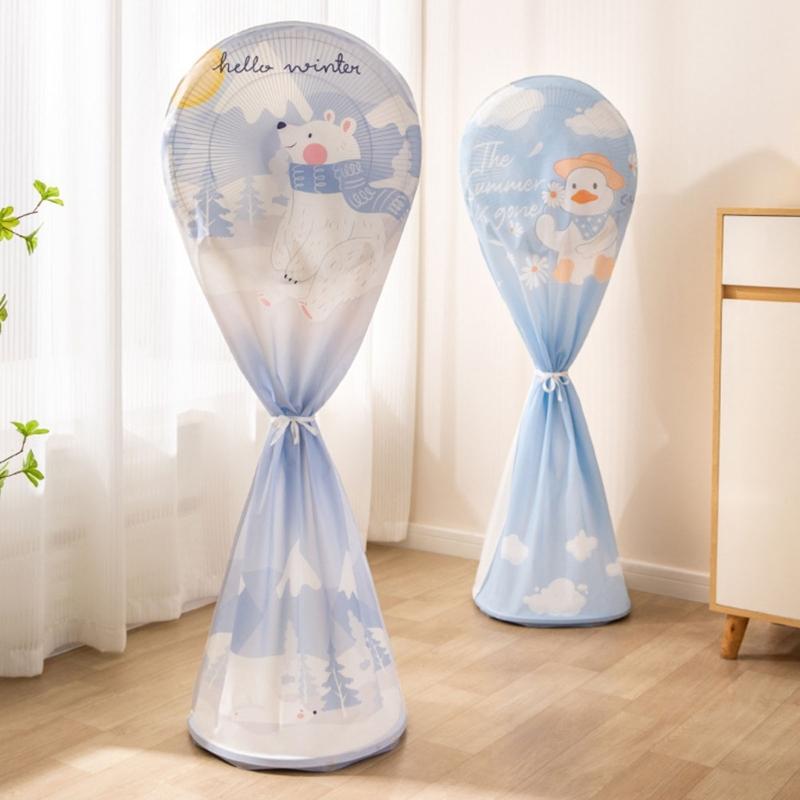 Durable Fan Dust Cover Universal Design For Standing Desk Fan Breathable PVC Materials Easy To Cleaning Prevents Debris Buildups