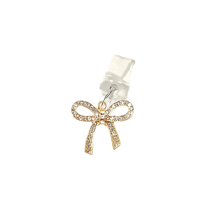 Phone Dust Plug Cute Bow Diamond Phone Accessory Pendant Decoration For Iphone Type-C Charging Interface
