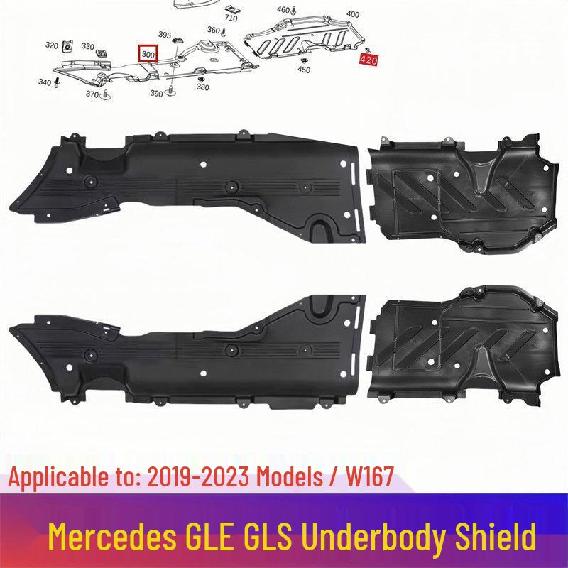 Compatible Front Bumper Lower Guard Plate for Mercedes GLE450, GLS400, GLE350, W167 Chassis Models Body Guard Plate, Front Right
