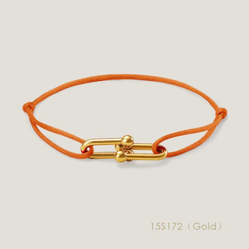 High Quality Classic Small U-Shape Charm Bracelets for Women Adjustable Silk Rope Bracelet Female Jewelry Gifts Wholesale